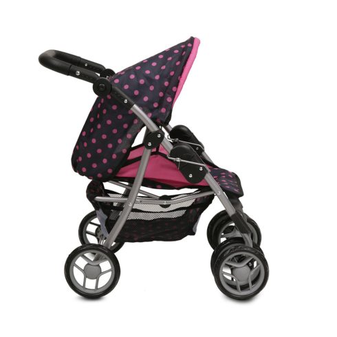 Moni Toys Pinky dots játék babakocsi pöttyös