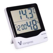   Cangaroo Thermometer hőmérő, páratartalom mérővel és digitális órával zöld/fehér