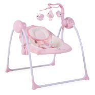   Cangaroo Baby swing+ elektromos hinta zenélő, játékkal pink
