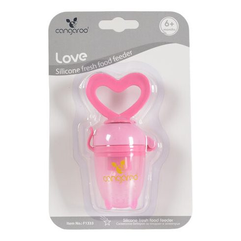 LOVE Szilikon ételadagoló cumi, gyümölcspép adagoló 6+ hó PINK