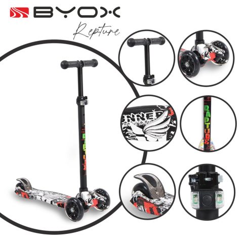 BYOX Rapture roller elöl dupla kerekes fekete