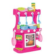 Pilsan konyhaszett 58cm, műanyag, edényekkel, PINK