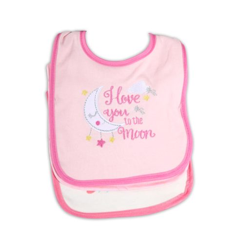 TIBBY előke 3 db újszülött méret RÓZSASZÍN/PINK