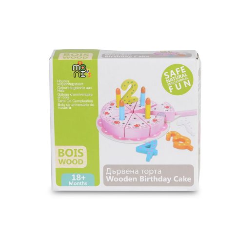 Moni Toys Fajáték fa szülinapi torta 18x18x8,5cm