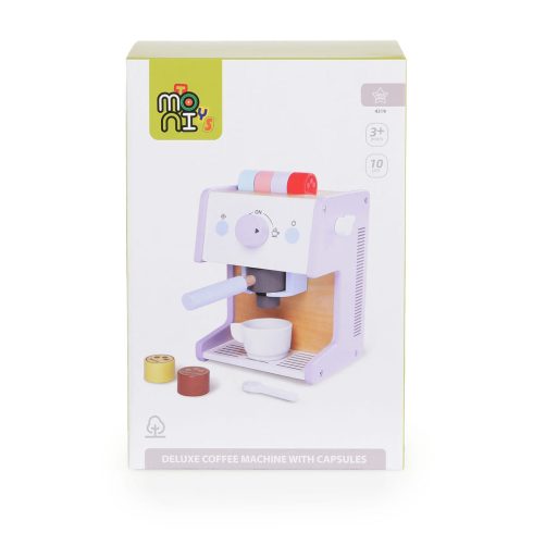 Moni Toys Fajáték fa delux kávéfőző 23xmx14xmx17,5 cm