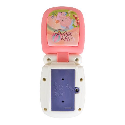 MONI TOYS műanyag baby kinyitható gombos telefon FEHÉR/PINK