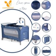   Cangaroo Once upon3 2 szintes utazóágy zenélő játékkal, pelenkázós farmer