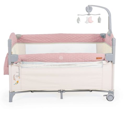 Cangaroo Indiana 2 szintes utazóágy tároló rekesz, kistáska 14kg pink