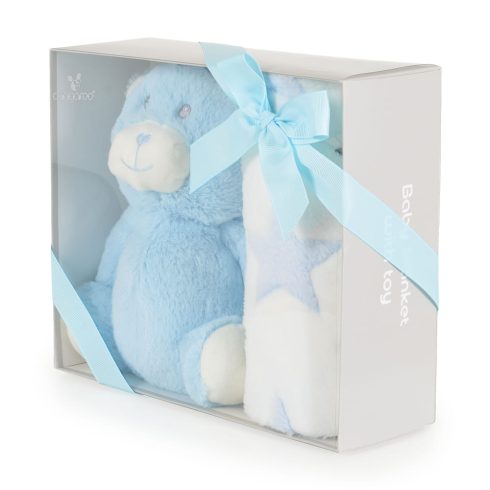 Cangaroo Takaró 90x75cm maci plüss kék