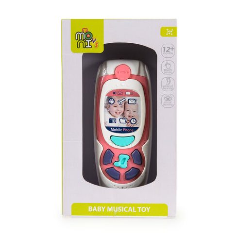 MONI TOYS műanyag baby telefon PINK