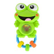 MŰANYAGJÁTÉK csörgő békás ZÖLD