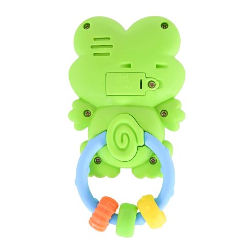 MŰANYAGJÁTÉK csörgő békás ZÖLD