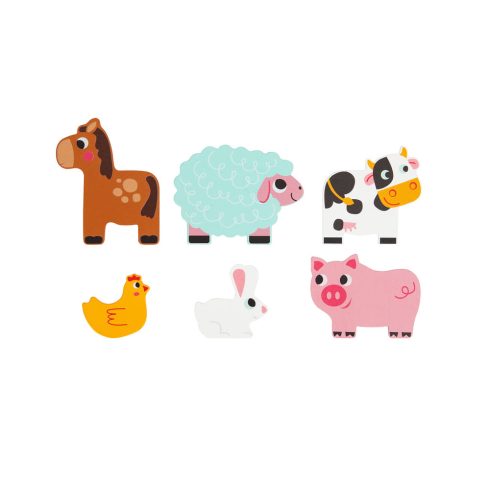 TOOKY fajáték fa farm puzzle 7 dbos szett