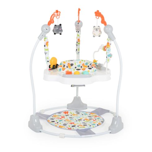 MONI Magic fun baba ugráló pasztel játékkal szürke
