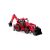 POLESIE 91857 kistraktor exkavátor+kanál 26cm PIROS