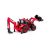 POLESIE 91857 kistraktor exkavátor+kanál 26cm PIROS