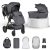 iCLICK Babakocsi 2in1 szett 22kg, aluminium váz, fordítható ülés, autom. csukható SZÜRKE