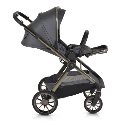 iCLICK Babakocsi 2in1 szett 22kg, aluminium váz, fordítható ülés, autom. csukható SZÜRKE