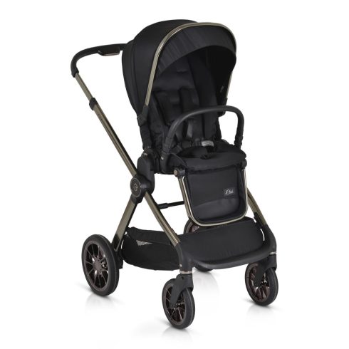 iCLICK Babakocsi 2in1 szett 22kg, aluminium váz, fordítható ülés, autom. csukható FEKETE