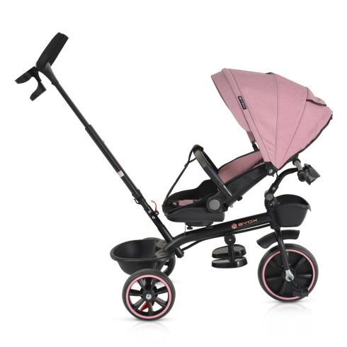 SUMMER tricikli szülőkaros, zenél, játék tartókkal PINK