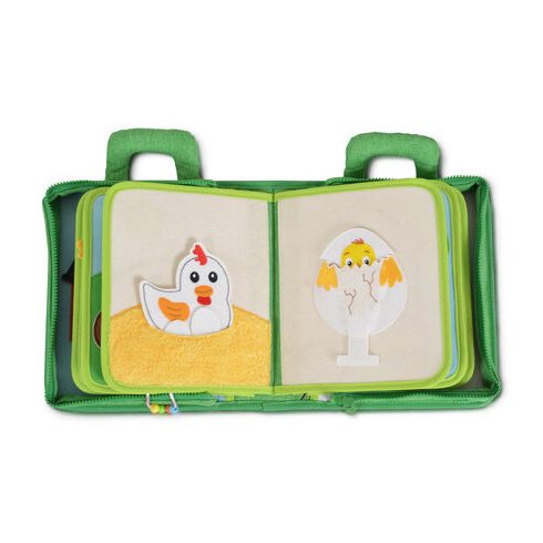MONTESSORI foglalkoztató könyv textilből Happy Farm