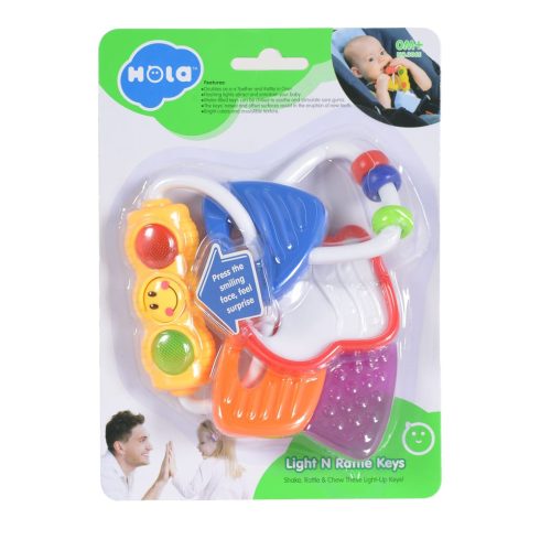 Hola csörgő kulcs színes 