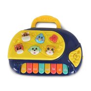 műanyag zongora állatokkal KÉK