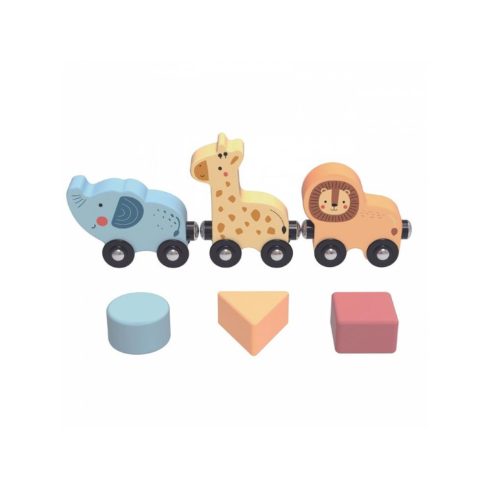 TOOKY Toy activity kerek asztalka, golyópályával, sínnel, állatokkal PASZTEL 