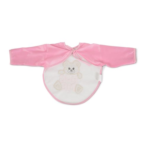 BEAR előke hosszú ujjal, macis mintával, pvc/textil HUG ME/ PINK