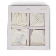   BABARUHA kihozós szett, újszülött ruhacsomag díszdobozban KÉK