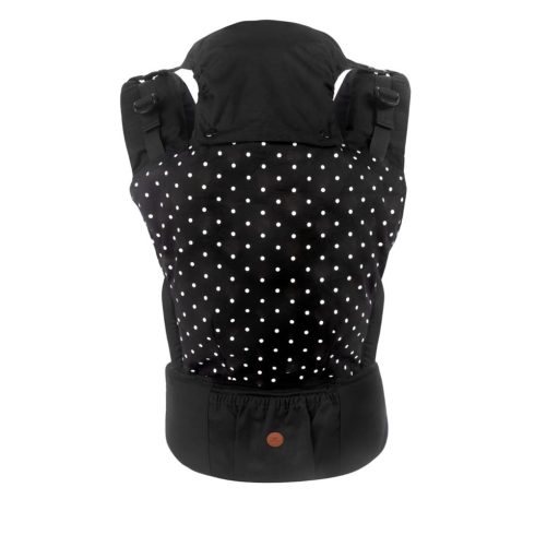 MUSON bébi hordozó 2 poziciós pöttyös FEKETE