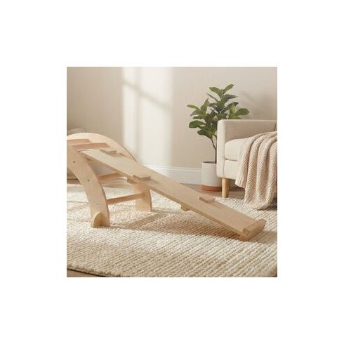 PIKLER fa MÁSZÓHÍD rámpával  Montessori  79*40cm+92cm rámpa NATUR