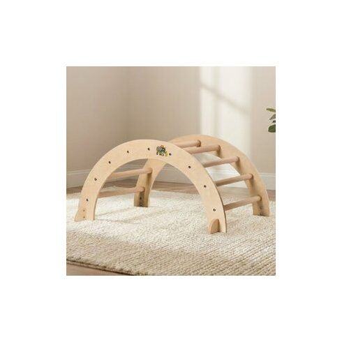 PIKLER fa MÁSZÓHÍD rámpával  Montessori  79*40cm+92cm rámpa NATUR
