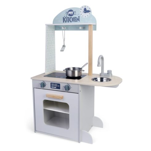 MONI Fa kiskonyha kék 4 db eszközzel szett