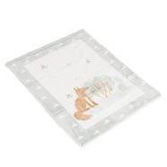 Baba takaró LITTLE FRIENDS 80x110 cm erdei állatos SZÜRKE