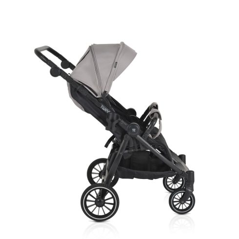 MONI TWINGO Iker babakocsi lábzsákkal VSZÜRKE/SILVER