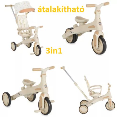 JUNO átalakítható tricikli 3 funkciós BÉZS