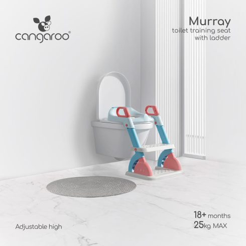 MURRAY lépcsős WC szűkítő 2 lépcsővel, fogantyúval PINK