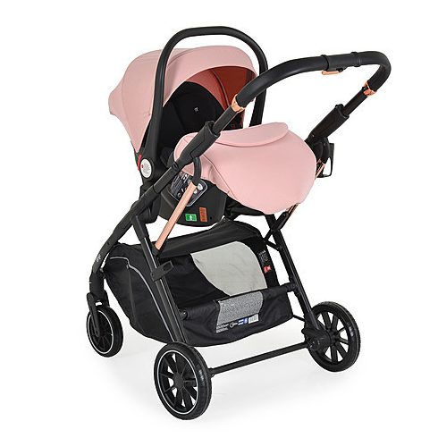 BINGO babakocsi  SZETT újszülött kortól 22kg-ig 2in1 sport+váz+hordozó PINK