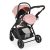 BINGO babakocsi  SZETT újszülött kortól 22kg-ig 2in1 sport+váz+hordozó PINK