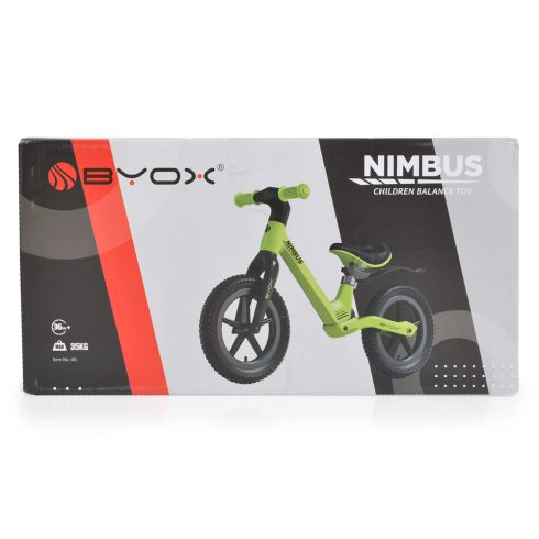 NIMBUS futóbicikli 12es fújható, világító kerekekkel FEKETE