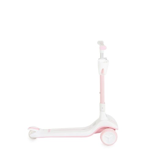 AERO roller, összecsukható, 50kg-ig, 3 kerekű, váza fehér/RÓZSASZÍN