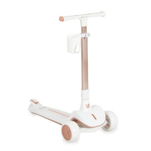 AERO roller, összecsukható, 50kg-ig, 3 kerekű, arany váz FEHÉR