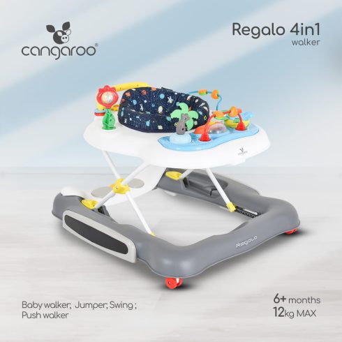 REGALO bébikomp hintázós, járássegítő, ugráló zenével 4in1