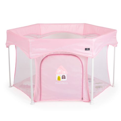 PLAYBOX utazó járóka 6szögletű PINK