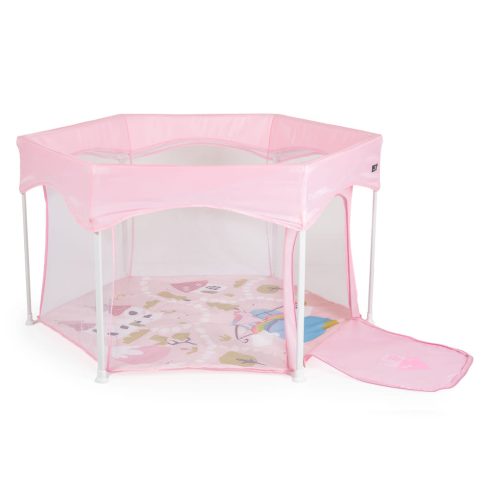 PLAYBOX utazó járóka 6szögletű PINK