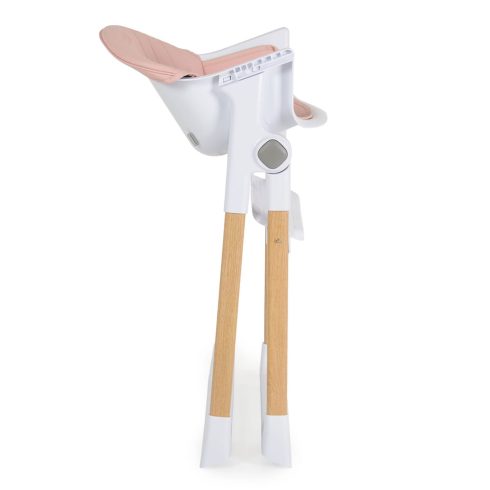 ALMOND etetőszék bőr ülés fa lábakkal PINK