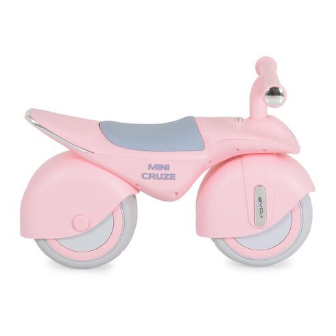 MINI CRUZE futóbicikli, ráülős járgány, kismotor, zenélő, óriás kerekekkel RÓZSASZÍN