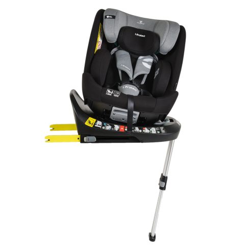 i-PROTECT autós ülés 40-150cm támasztólábbal 360 forgatható STEEL/SZÜRKE