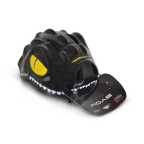 BICIKLIS sisak DINO gyerek tarajos FEKETE